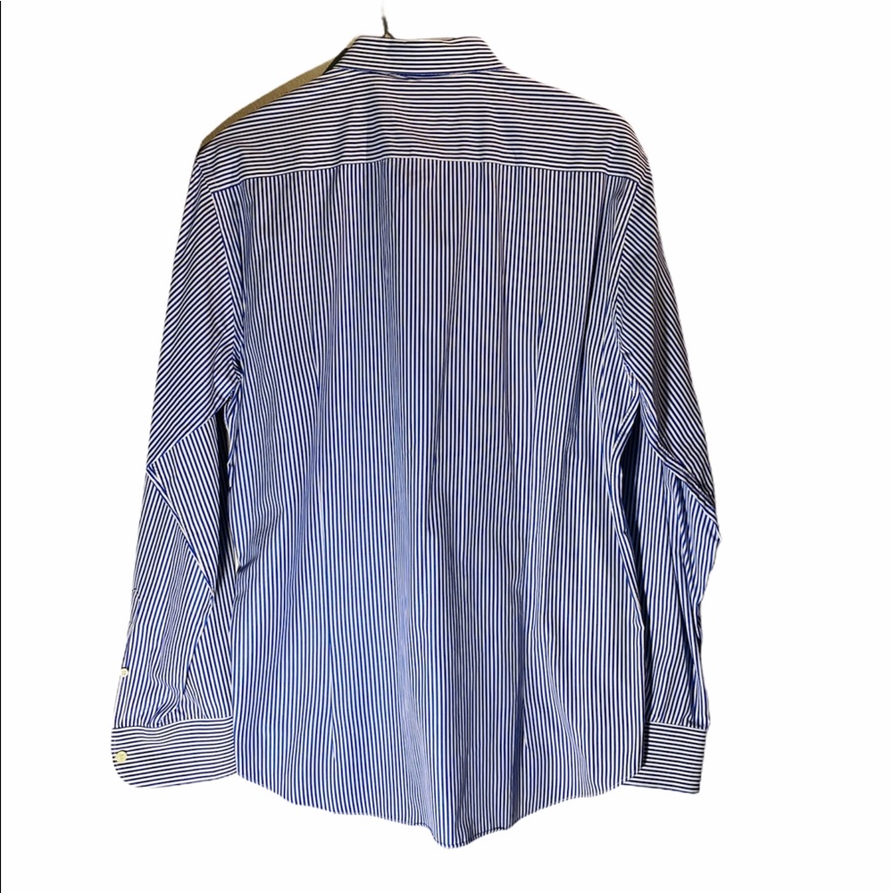 EREDI PISANO**Navy Striped Shirt Size 43 17” - Picture 7 of 7